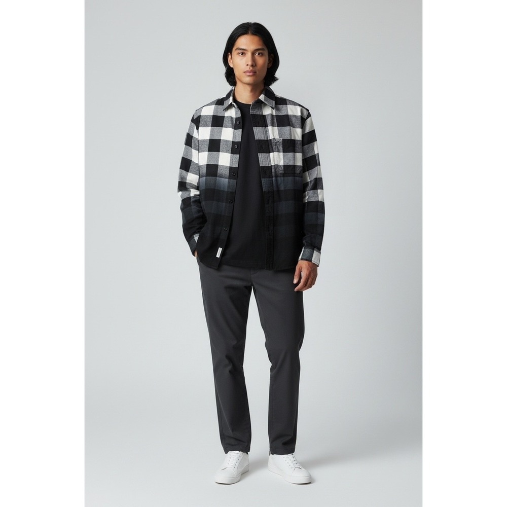 vintage hollister mens plaid flannel size large